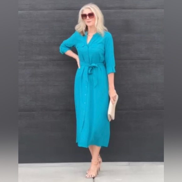 CALVIN KLEIN | Maxi Shirt Dress - Picture 1 of 7